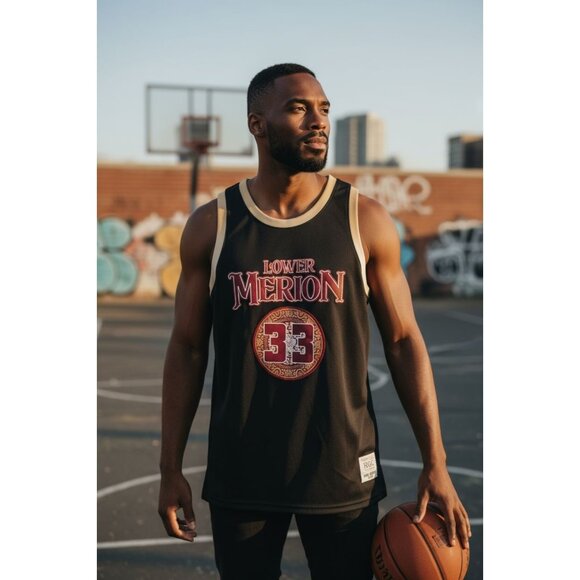 Kobe Bryant Lower Merion Headgear Classics Black Red Basketball Jersey Size XXXL - Picture 1 of 8